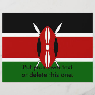 Flyer with Flag of Kenya