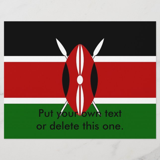 Flyer with Flag of Kenya (Front)