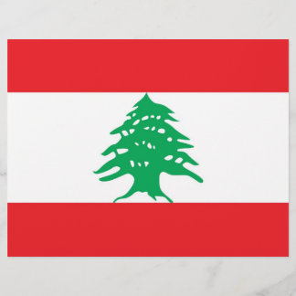 Flyer with Flag of Lebanon