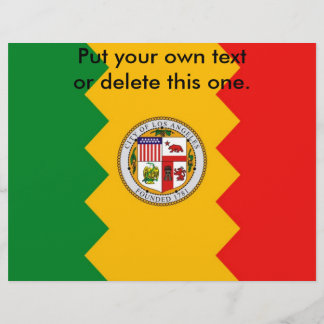 Flyer with Flag of Los Angeles, California, U.S.A.