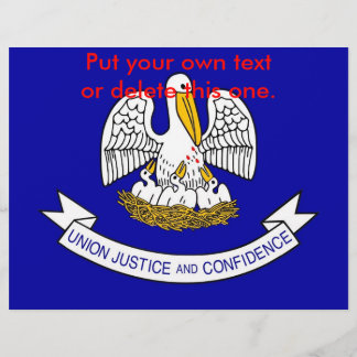 Flyer with Flag of Louisiana, U.S.A.