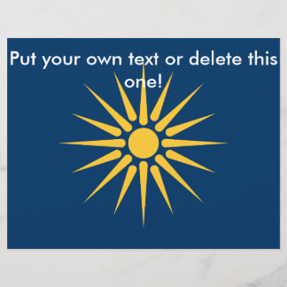 Flyer with Flag of Macedonia, Greece