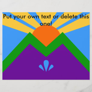 Flyer with Flag of Manitou Springs, Colorado