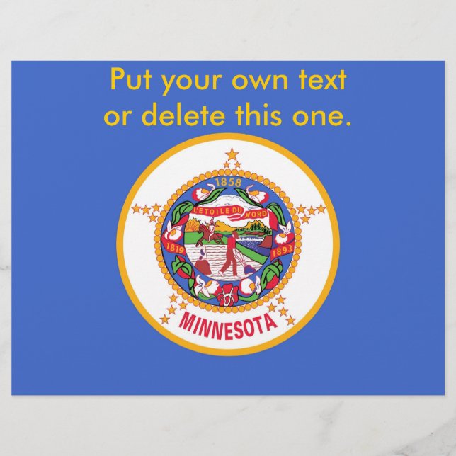 Flyer with Flag of Minnesota, U.S.A. (Front)