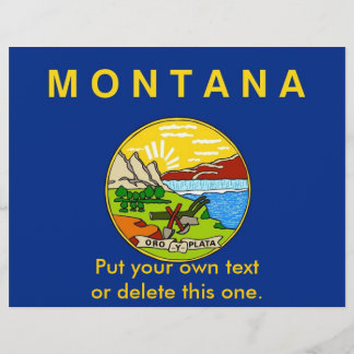 Flyer with Flag of Montana, U.S.A.