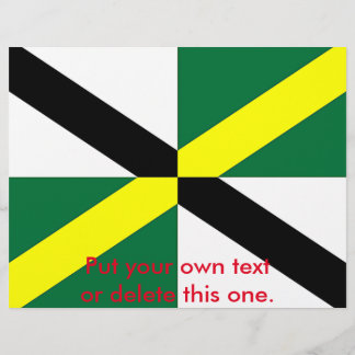 Flyer with Flag of Monterey, California, USA
