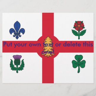 Flyer with Flag of Montreal, Canada