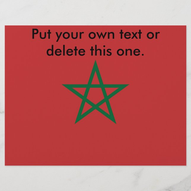 Flyer with Flag of Morocco (Front)