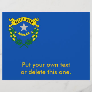 Flyer with Flag of Nevada, U.S.A.