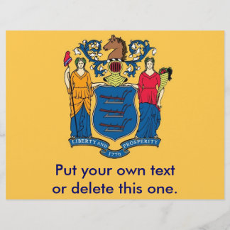 Flyer with Flag of New Jersey, U.S.A.
