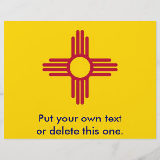 Flyer with Flag of New Mexico, U.S.A.