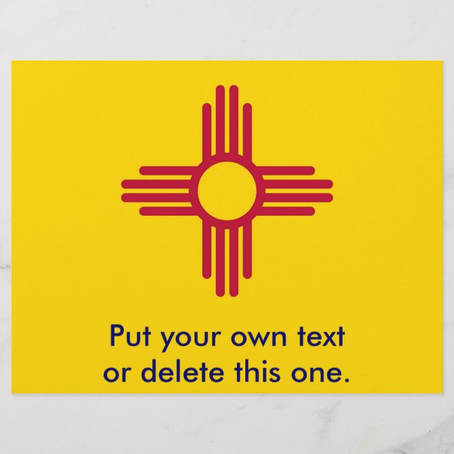 Flyer with Flag of New Mexico, U.S.A. (Front)