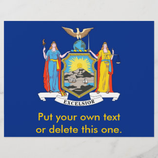Flyer with Flag of New York, U.S.A.