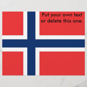 Flyer with Flag of Norway