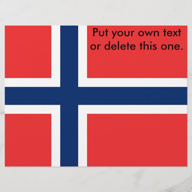 Flyer with Flag of Norway (Front)