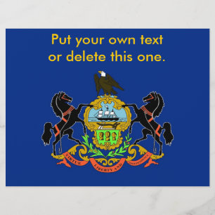 Flyer with Flag of Pennsylvania, U.S.A.