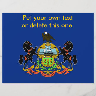 Flyer with Flag of Pennsylvania, U.S.A.