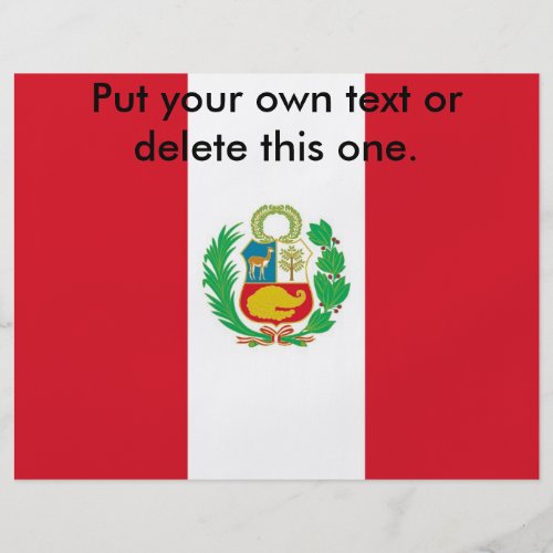 Flyer with Flag of Peru