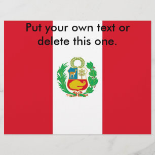 Flyer with Flag of Peru