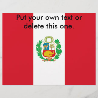 Flyer with Flag of Peru