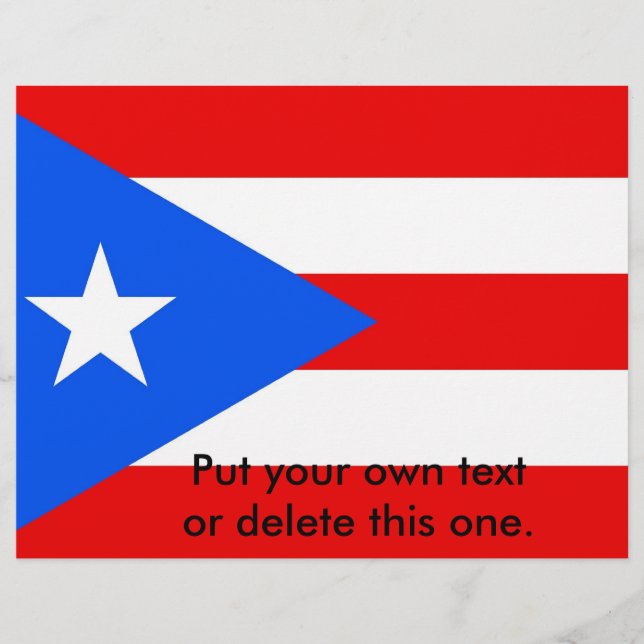 Flyer with Flag of Puerto Rico, U.S.A. (Front)