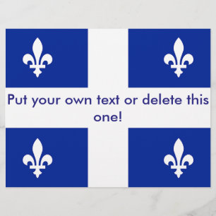 Flyer with Flag of Quebec, Canada