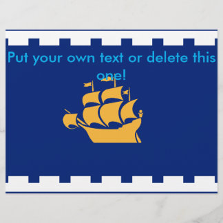 Flyer with Flag of Quebec City, Canada