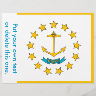 Flyer with Flag of Rhode Island, U.S.A.