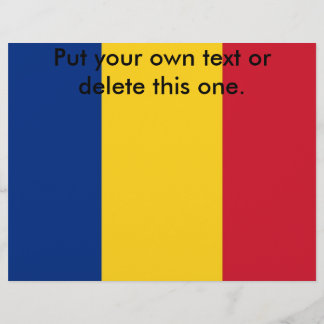Flyer with Flag of Romania
