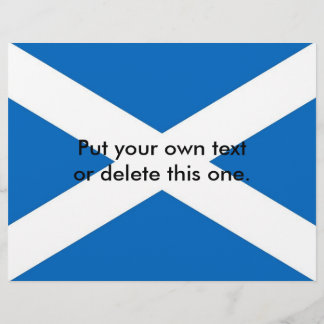 Flyer with Flag of Scotland