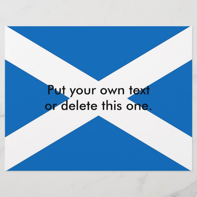 Flyer with Flag of Scotland (Front)