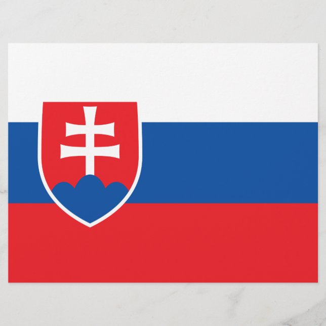 Flyer with Flag of Slovakia (Front)