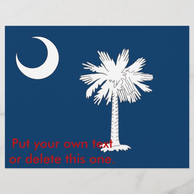 Flyer with Flag of South Carolina, U.S.A. (Front)