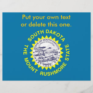 Flyer with Flag of South Dakota, U.S.A.