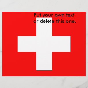 Flyer with Flag of Switzerland