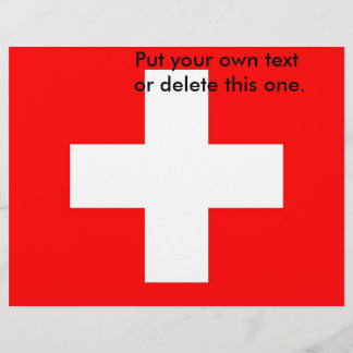Flyer with Flag of Switzerland
