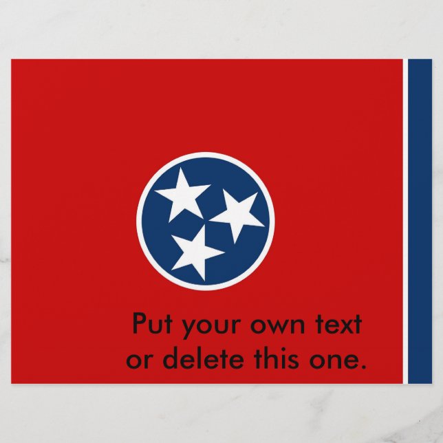 Flyer with Flag of Tennessee, U.S.A. (Front)