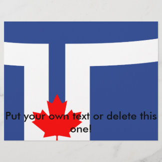 Flyer with Flag of Toronto, Canada