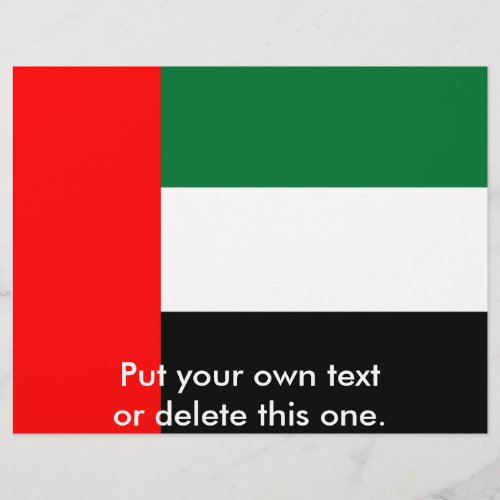 Flyer with Flag of United Arab Emirates