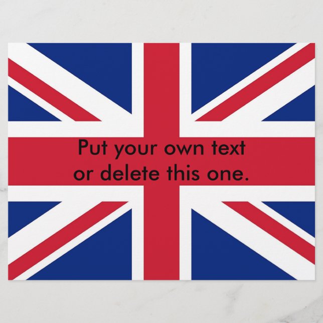 Flyer with Flag of United Kingdom (Front)
