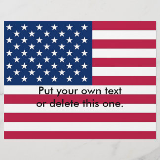 Flyer with Flag of United States of America