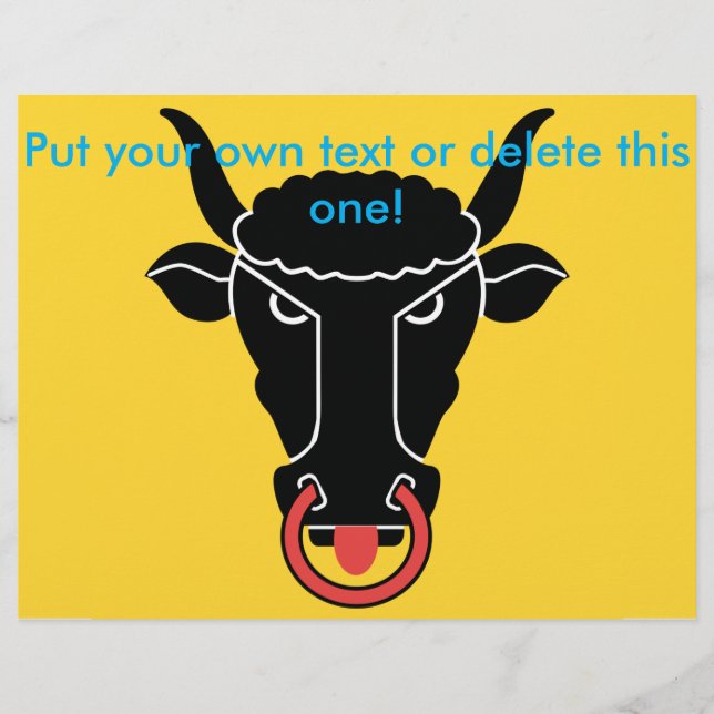 Flyer with Flag of Uri canton, Switzerland (Front)