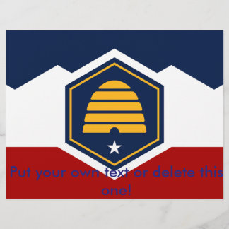 Flyer with Flag of Utah, USA