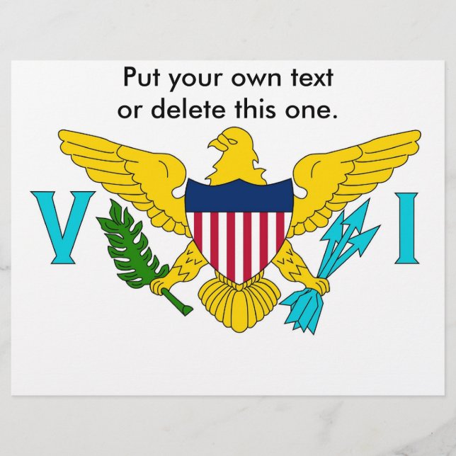 Flyer with Flag of Virgin Islands, U.S.A. (Front)