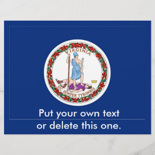 Flyer with Flag of Virginia, U.S.A.