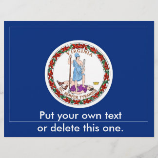 Flyer with Flag of Virginia, U.S.A.