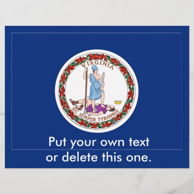 Flyer with Flag of Virginia, U.S.A. (Front)