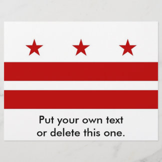 Flyer with Flag of Washington DC, U.S.A.