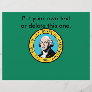 Flyer with Flag of Washington, U.S.A.