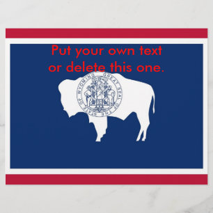 Flyer with Flag of Wyoming, U.S.A.